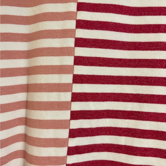 Evereve Color-Block L Sweatshirt Red and Pink white Stripes Pullover Long Sleeve - Picture 4 of 6